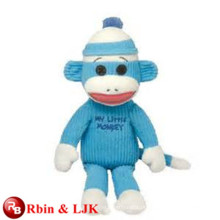 OEM soft ICTI brinquedo de pelúcia fábrica de pelúcia macaco azul brinquedo